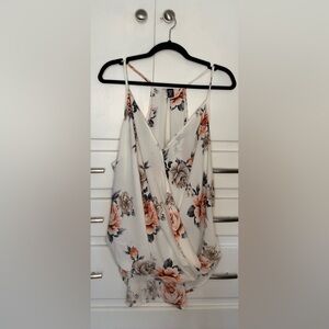 SHEIN Curve Surplice Floral Tank Top, Size 4X NWOT Lightweight Summer Blouse